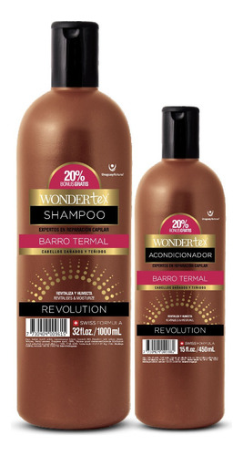  Shampoo Y Acondicionador Wonder Tex Revolution Barro