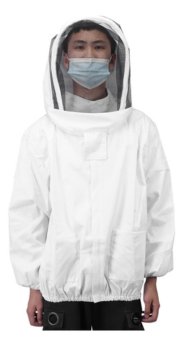 Traje Unisex De Apicultura Con Doble Cremallera Blanco