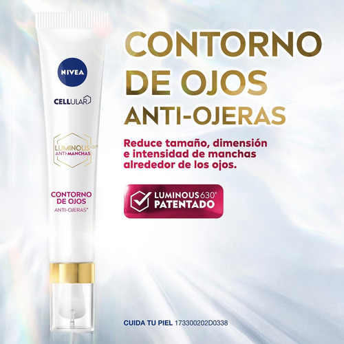 Imagen 4 de 10 de Nivea Cellular Contorno De Ojos Anti-ojeras Luminous 630, 15