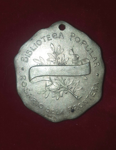 Medalla Antigua De Plata-rosario De La Frontera-(# 106)