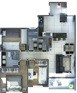 Apartamento 3 Qrts. E 2 Vgas.no Cidade Nova, Em Construção Pgt. Parcelado Oportunidade - 4136