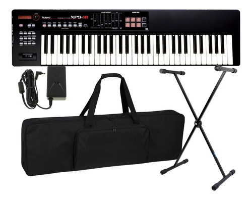 Teclado sintetizador Roland Xps10 con funda, estante y pedal, color negro, 110 V/220 V