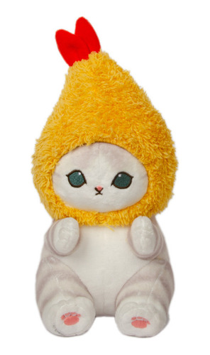 Gato Gatito Michi De Peluche Kawaii Con Disfraz Tiburón 33cm