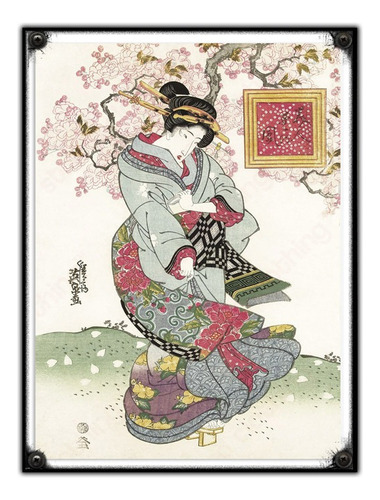 #899 - Cuadro Decorativo Vintage - Geisha Japón No Chapa