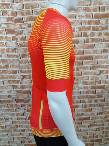 Imagem 3 de 5 de Camisa Ciclismo Alta Performance Flat Seamer Rossa Cycling