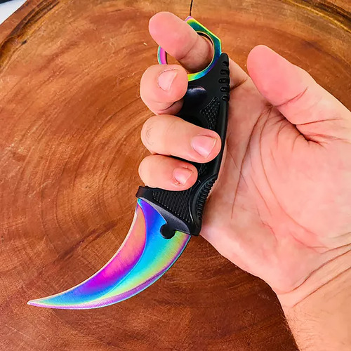 Faca Karambit Canivete Cs Go Combate Tática Com Bainha