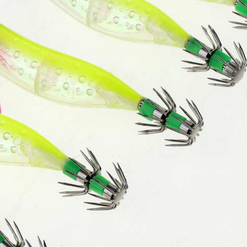 10pcs 2 Colores Luminous Squid Jigs Señuelos