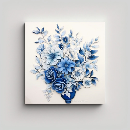 Cuadro Bouquet Fantástico 2d - Composición Moderna De Flor