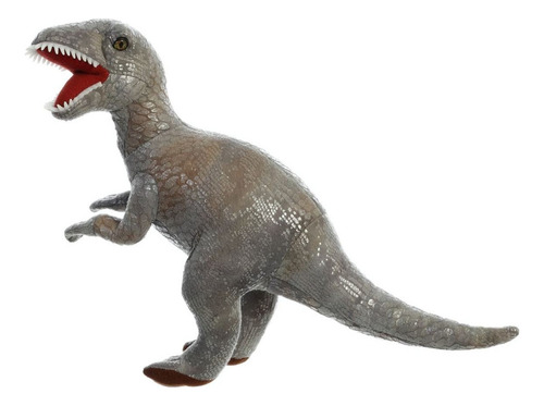 Peluche Dinosaurio Velociraptor 30 Cm Aurora 32126 Color Gris Oscuro