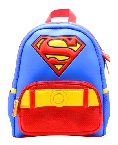 Mochila 16 Batman Superman Flash Frente 3d Ideal 1 Grado