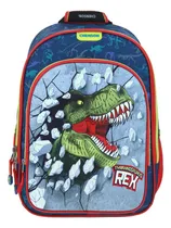 Comprar Mochila Escolar Grande Chenson Porta Tablet Dinosaurio Rex Co65609-9 Coleccion Mati Color Azul