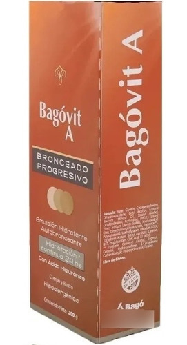 Autobronceante Bagovit A Emulsión Hidratante 200 G Combo X 3