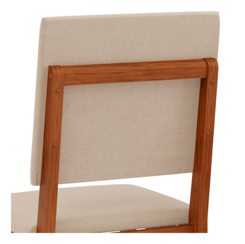 Comedor Dulce Talia 8s Vekka Color Cafe/beige Diseño De La Tela De Las Sillas Liso