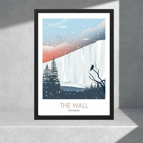 Cuadro Decorativo Series - Game Of Thrones 12 - A3 30x40 Cm Celeste Negro