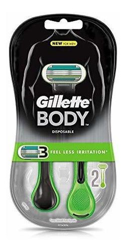 Gillette Body-cuchillas De Afeitar Desechables, 2 Ct Tej