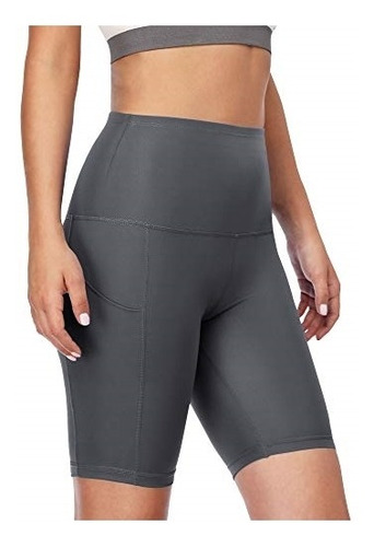 Shorts Cortos De Yoga Para Mujer De Cintura Alta Talla L