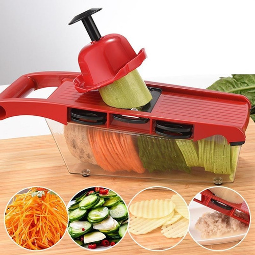 Cortador Mandolina Rallador Multiple Verduras+taper+pelapapa
