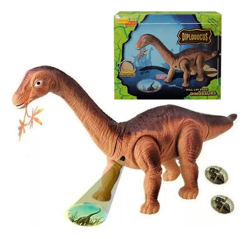 Dinosaurio Camina Pone Huevo Luz Y Sonido Juguete Para Niños