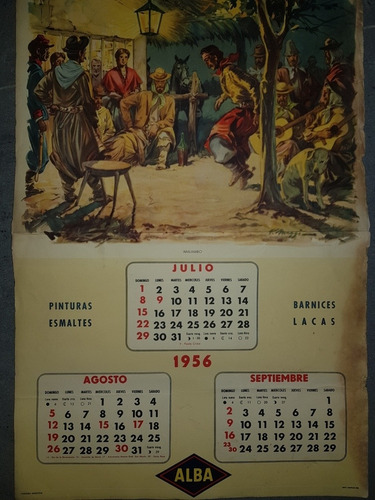 Imagen 3 de 4 de Antiguo Almanaque Gaucho Alba 1956. 51491.