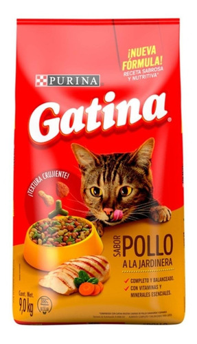 Alimento Para Gato Purina Gatina  Sabor Pollo 9kg