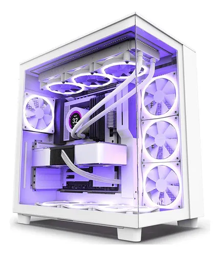 comprar Gabinete Gamer Nzxt H9 Flow Branco Mid Tower Com Fan