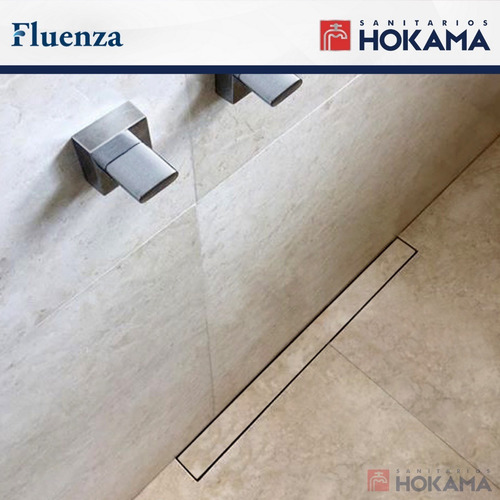 Imagen 3 de 10 de Rejilla Lineal Ducha Porcelanato 70 Baño Desague Horizontal