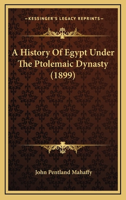 Libro A History Of Egypt Under The Ptolemaic Dynasty (189...