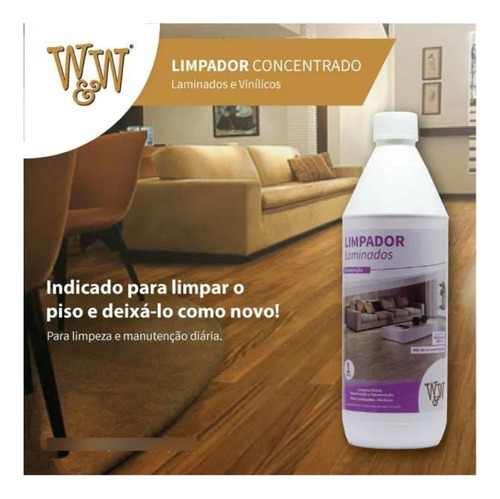 Limpador Concentrado Para Pisos Laminados E Vinilicos W&w 1l