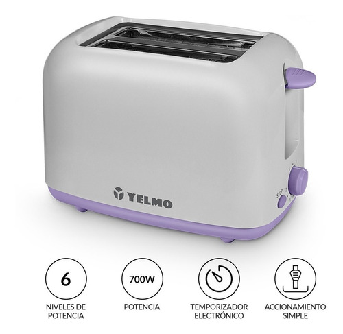 Imagen 8 de 8 de Tostadora Yelmo To-3006 Blanca 220v