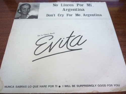 Marina Dorell No Llores Por Mi Argentina Evita Vinilo