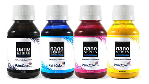 Tinta Sublimática Nano Series  4 Cores - 100ml