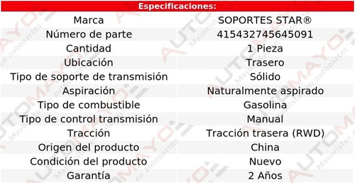 Tacón Transmisión Std Tras Tacoma 4 Cil 2.7l 2008-2011