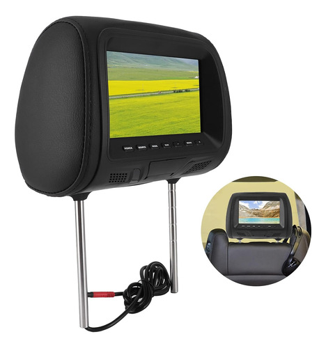 Reposacabezas Reproductor Dvd Vídeos Mp5 Usb Pantalla 7puLG