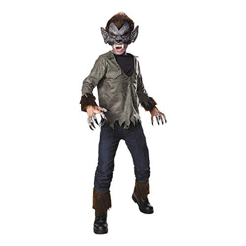 Conjunto Disfraz De Hombre Lobo Universal Monsters - Niño | Gris | Poliéster | Talla Pequeña