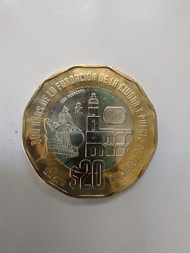 Moneda De 20 Pesos Conmemoración A 500 Años De Veracruz