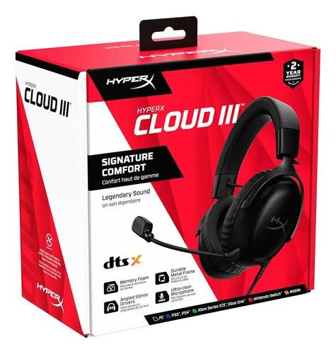 Audifonos Gamer Hyperx Cloud Ill, Usb-c, 3.5mm, Black