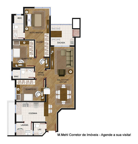 Imagem 21 de 28 de Apartamento Com 3 Dormitórios À Venda Com 149.9m² Por R$ 901.000,00 No Bairro Alto Da Xv - Curitiba / Pr - M2ax-rj402