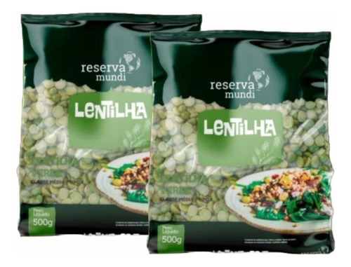 Kit 2x: Lentilha Verde Sem Glúten Reserva Mundi 500g