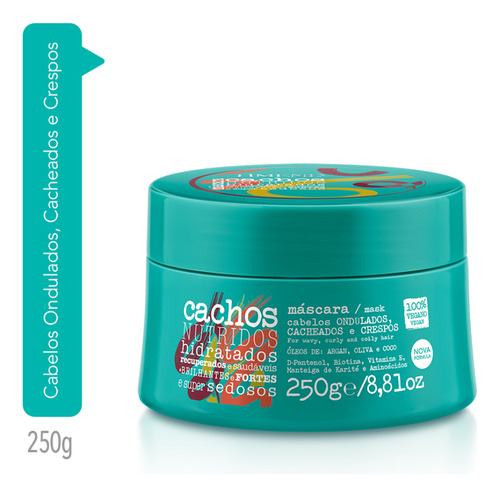 Máscara Para Cabelos Cacheados Amend Cachos Com Mix De Óleos