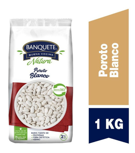 Porotos Blanco Banquete  1 Kg (5 Unidad)super