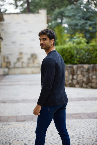 Playera De Algodon Manga Larga Para Hombre - Alfani