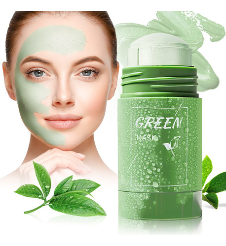 Mascarilla De Té Verde Para Cara, Removedor De Puntos Negr.