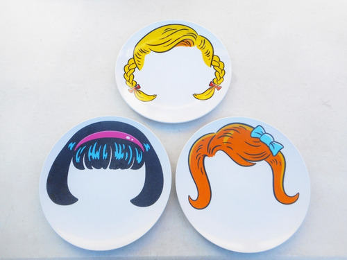 3 Platos Decorados Hair Raising Fred 2013