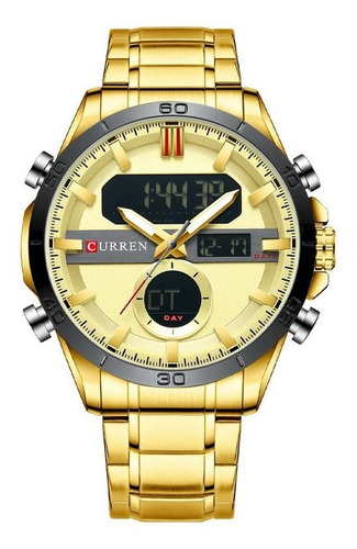 Relógio Quartzo Curren 8384 - Ouro