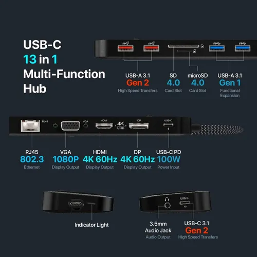 Hub Adam Elements Casa Hub Pro Max 13 En 1 Usb-c