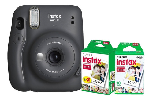 Camara Instantanea Instax Mini 11 Gris 3 Rollos Entrega Cuot