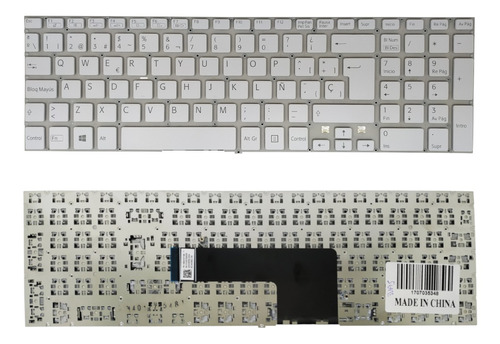  Teclado P/ Sony Svf15 Svf14 Sve14 Sve15 Negro Y Blanco 