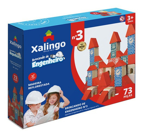 Jogo Brincando De Engenheiro Nº 3 Xalingo - 73 Peças