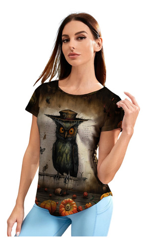 Blusa Halloween/dia De Muertos Dama Corte Bonito Sublimacion