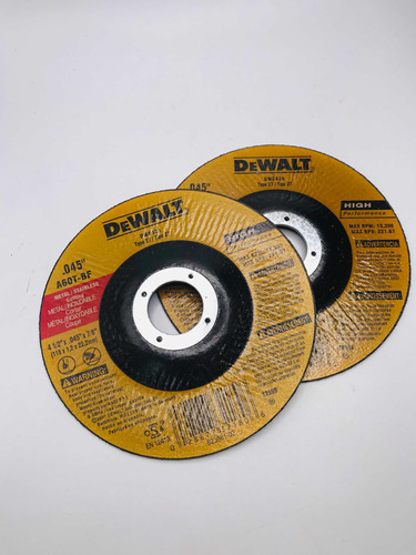 2 Discos De  Corte Fino Dewalt 4 1/2